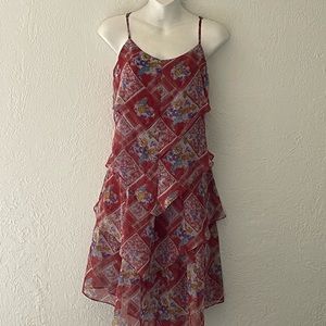 Free People Multi Layered Sleeveless Dress Fully Lined Sz 6